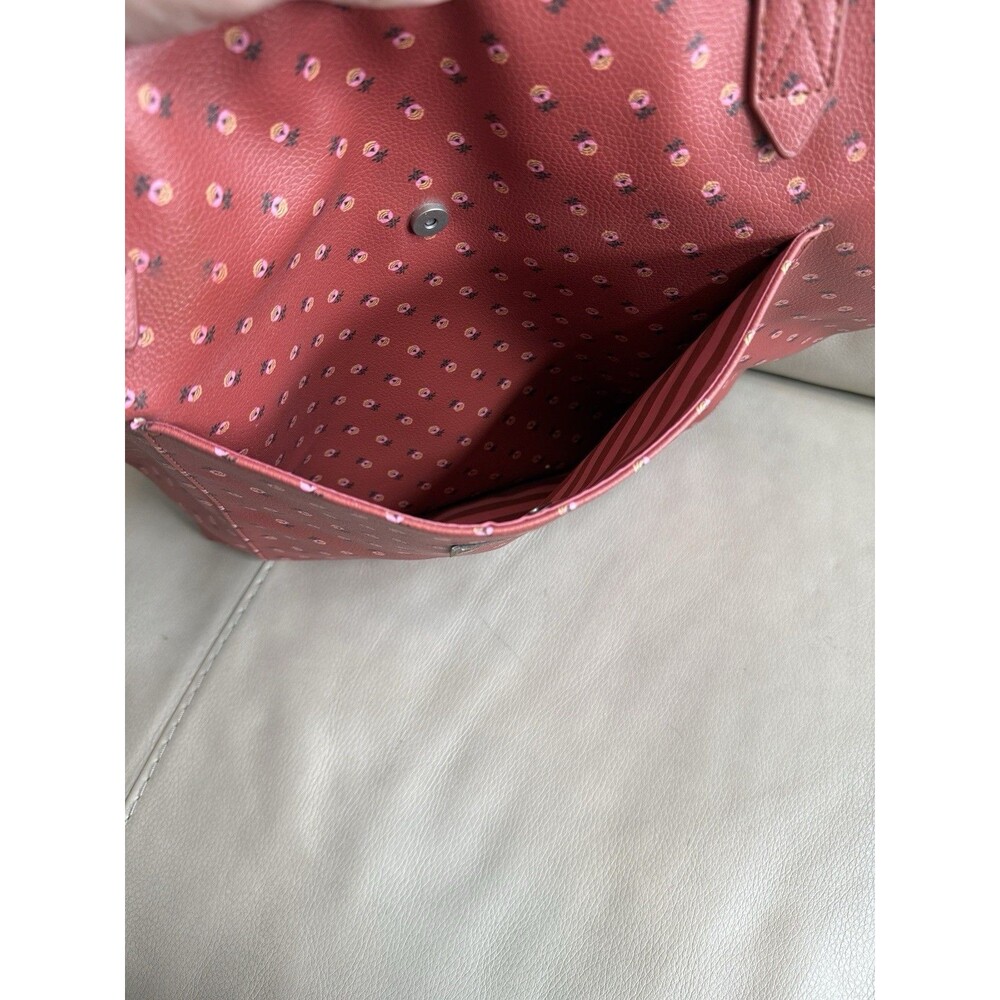 Matilda Jane Large Rose Floral Tote Purse Red Pink Maroon LNC 14x17 Retired - Picture 10 of 10